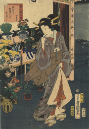 美人爽句集　小美女　盆栽