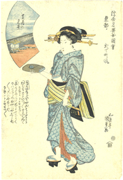 浮世名異女圖會　東都　弐丁町風　芝居の光景