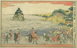 新板　相州江之島之図