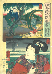 江戸今様国尽　児童怪力　矢矧牛若丸