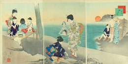 美人十二ヶ月　其七　海水浴