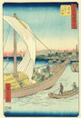 五十三次名所図会　四十三　桑名　七里の渡舩