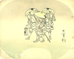 うちわ絵　参詣姿之図
