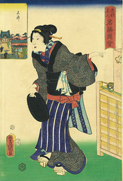 東都美人名勝図会　天神