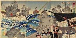 日清艦劇戦之図