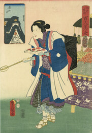 江戸名所百人美女　築地門跡