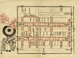 大坂新町において桜花競之図（仮題）