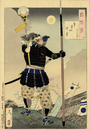 月百姿　鳶巣山暁月　戸田半平重之