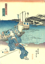 東海道五十三次之内　新井ノ図