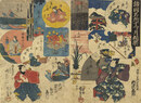 諸国名所十二ヶ月ノ独楽　Shokoku Meisho Junikagetsu no Koma