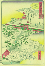 東都三十六景　山王権現　雪中