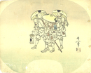 うちわ絵　参詣姿之図