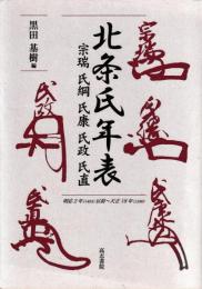 北条氏年表　宗瑞・氏綱・氏康・氏政・氏直