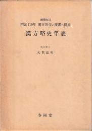 増補改訂　明治110年　漢方医学の変遷と将来　漢方略史年表