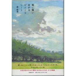 風に舞いあがるビニールシート　