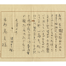 津田青楓書簡　