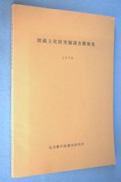 埋蔵文化財発掘調査概報集