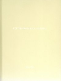 LETTER FROM P.L.F. ( BURMA )【サイン入 / Signed】