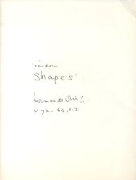 Random Shapes Herman De Vries V72-64, A-J