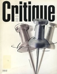 Critique Number 13, Autumn 1999