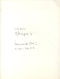 Random Shapes Herman De Vries V72-64, A-J