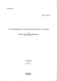 VISVIM FW2017: A Visual Appendix of the Fall / Winter 2017 Collection