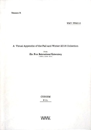 VISVIM FW2016: A Visual Appendix of the Fall / Winter 2016 Collection