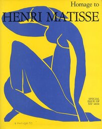 Homage to　Henri Matisse (Special Issue of XXe siecle)