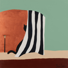 Cat and window -night-