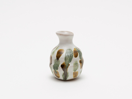 マット三彩 一輪挿し