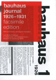 bauhaus jornal 1926-1931 facsimile edition