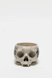 PAINTED SKULLPTURE 植木鉢