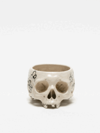 PAINTED SKULLPTURE 植木鉢