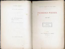 リラダン初期詩集1856～8年　初版　Premieres poesies. 1856-1858. Fantaisies nocturnes, Hermosa, Les Preludes, Chant du calvaire.