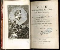 アポロニオス・ド・テュアナの生涯　全4巻　Vie d’Apollonius de Tyane; Avec Les Commentaires donnes en Anglois par Charles Blount sur les deux premiers Livres de cet Ouvrage. Le tout traduit en Francois.