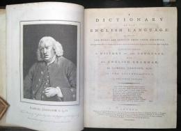 英語辞典（英英辞典）6版　A Dictionary of the English Language:in which the Words are deduce from their originals, and illustrated in their diffenrent signications by examples from the best  writers. To which are prefixed A History of the Langage, and An English Grammar. by S.Johnson. In Two volumes. Six Ed.