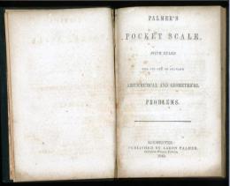 パーマー携帯計算機　算数・幾何学解答使用方　Palmer's Pocket Scale, with Rules for its use in solving Arithmetical & Geometrical Problems.