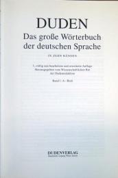 ドゥーデン大ドイツ語辞典　独々辞典　3版新版　全10巻　DUDEN. Das grosse Worterbuch der deutschen Sprache in 10 Bde. 3., vollig neu bearb.&erw. Auflg.