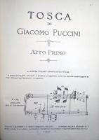 （伊）歌劇・トスカ　サルドウ他作詞 ピアノ・ヴォーカル楽譜　第2版　肖像Tosca. Melodramma in tre atti di V. Sardou - L. Illica - G. Giacosa. Musica di G.Puccini. Riduzione per canto e pianoforte di Carlo Carignani. Second version of the opera. vocal score.