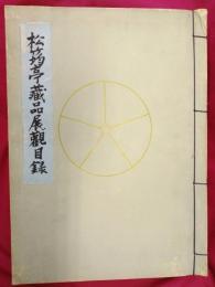 松均亭蔵品展観目録