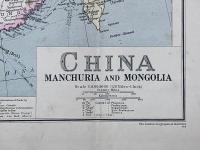 CHINA MANCHURIA AND MONGOLIA (PHILIPS' AUTHENTIC IMPERIAL MAPS, SERIES OF MAPS FOR TOURISTS & TRAVELLERS)