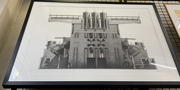 高松伸　版画額 「SYNTAX」 SHIN Takamatsu : Screen print 