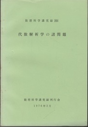 代数解析学の諸問題  