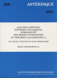 Analyse complexe, systemes dynamiques, sommabilite des series divergentes et theories galoisiennes (1-2) Volume en l'honneur de Jean-Pierre Ramis 