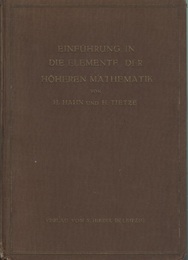 Einfuhrung in die Elemente der Hoheren Mathematik  