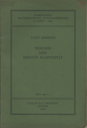Theorie der Ebenen Elastizitat Unter Benutzung eines Systems Hyperkomplexer Zahlen 