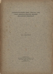 Untersuchungen uber Gestalt und Lage Abgeschlossener Mengen Beliebiger Dimension Reprint from the Annals of Mathmematics : Vol30/1、 1928 