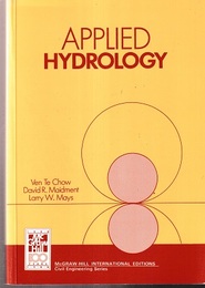 Applied Hydrology (Soft) McGraw-Hill International Editions/Civil Engineering Series 
