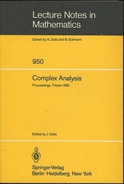 Complex Analysis : Proceedings、 Trieste 1980  