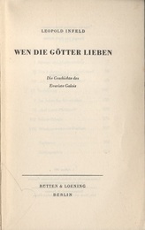 Wen die Gotter lieben Die Geschichte des Evariste Galois 